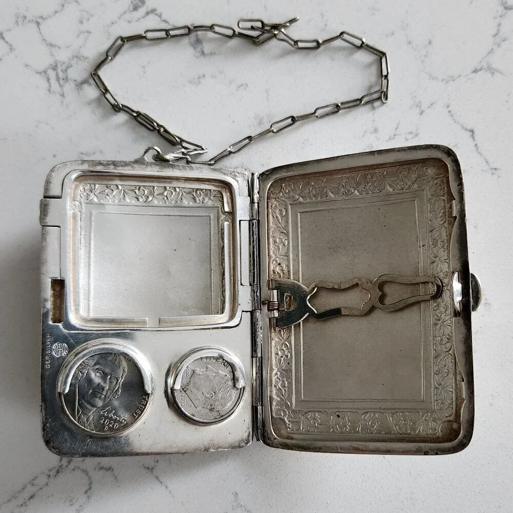Antique Victorian Silver Engraved Wristlet